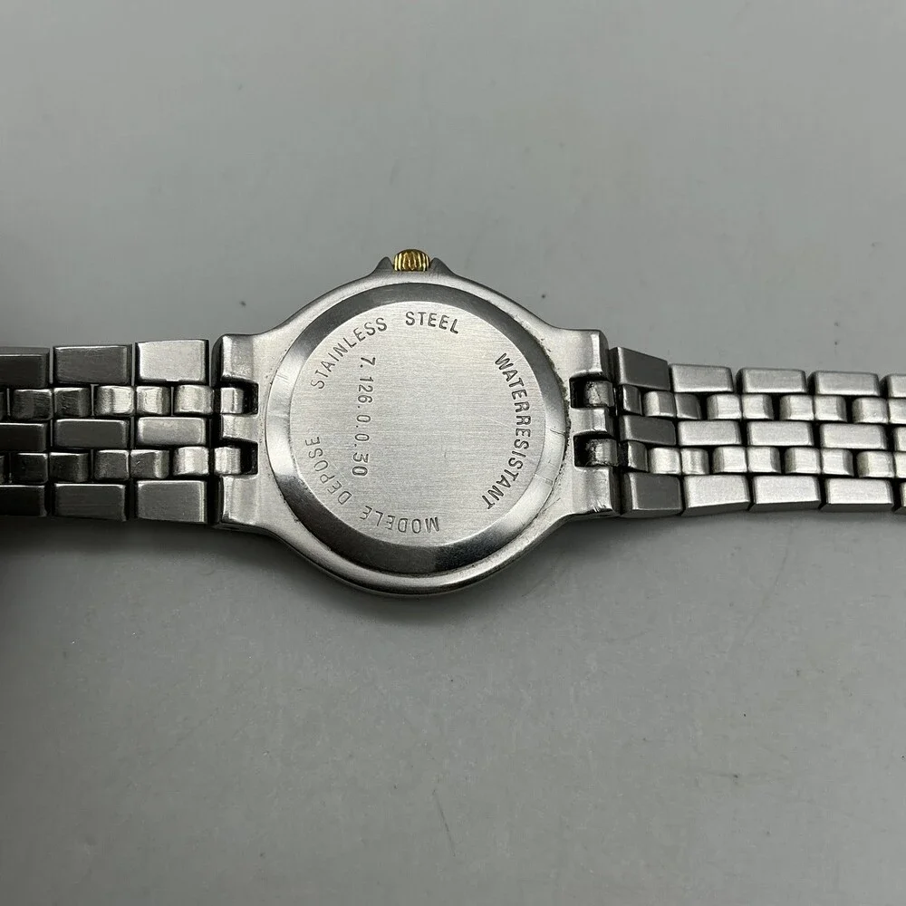Exactly 71260030 Womens Watch 24mm Two Tone Date Swiss Made New Battery 6.75